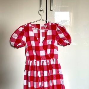 Lisa Says Gah Red & White Gingham Dress